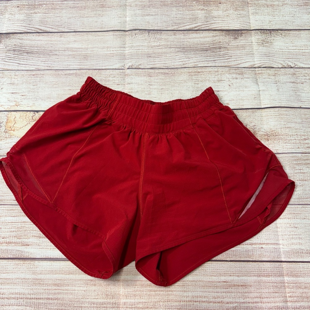Women's Red Athletic Shorts